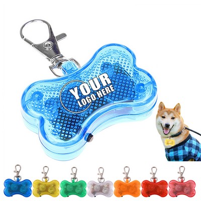 Pet LED Light Up Bone Pendant