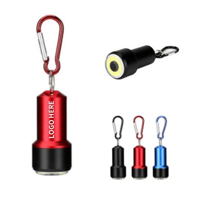 Aluminum COB Light Keychain with Carabiner