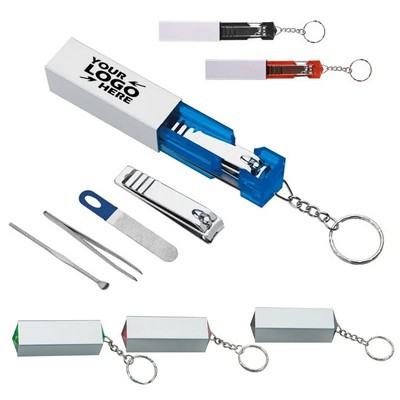 Manicure Pillar Keychain Set