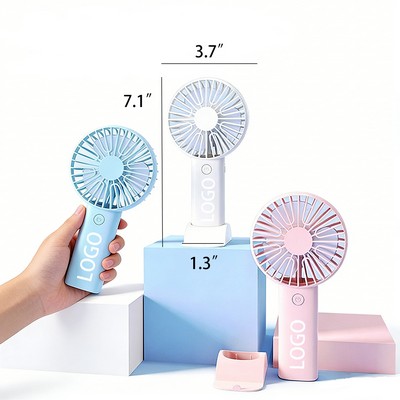 3" Mini Portable Handheld Fan W/ Base Stand