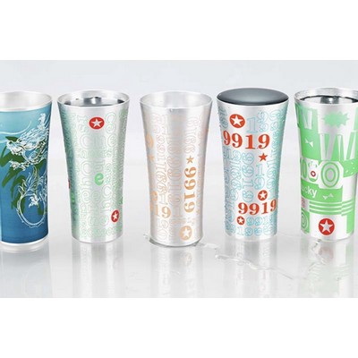 "Slim Waist" Color-Changing Aluminum Cup Magic Cold-Sensitive Beer Mug High-Aesthetic