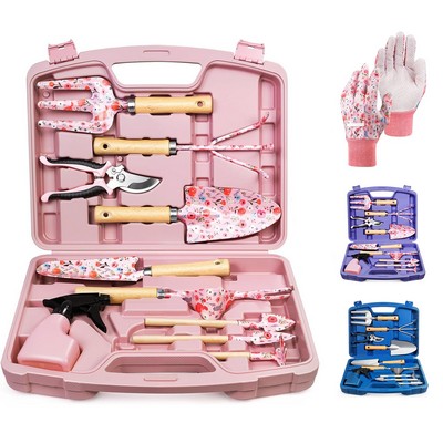 12-Piece Womens Gardening Tools With Durable Carring Case