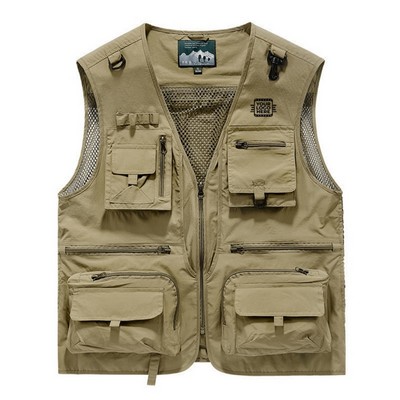 Mens Lightweight Utility Vest Fishing Travel Wear