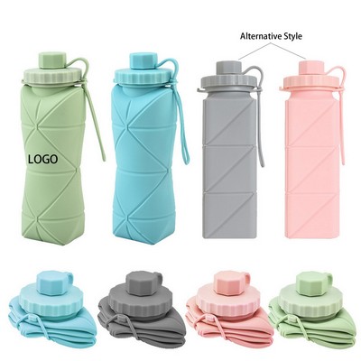 20oz Collapsible Silicone Travel Water Bottle