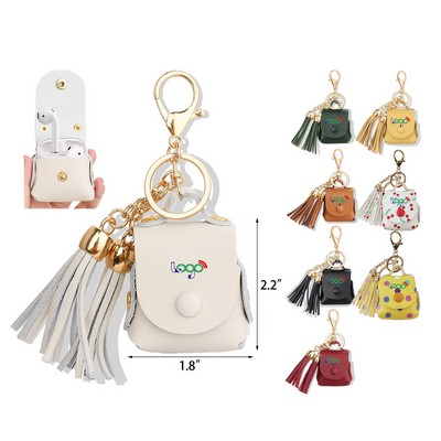 Phone Pods PU Leather Case with Tassels