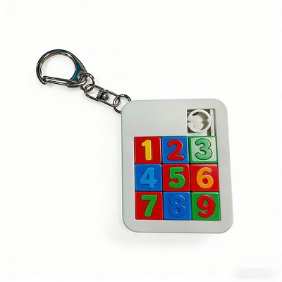 Sliding Scramble Puzzle W/ Keychain - 9 pieces