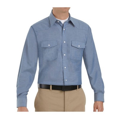 Red Kap Men's Deluxe Western Style Long Sleeve Shirt - SC14