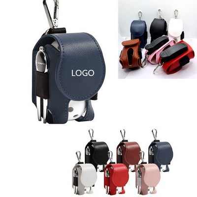 PU Golf Ball Bag Pouch with Golf Tee Holder