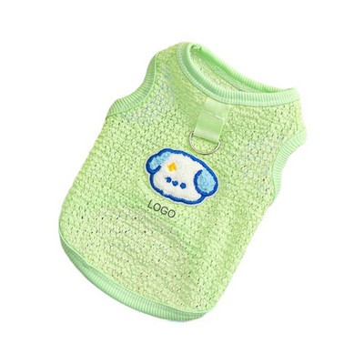 Breathable "Eyelet-Mesh" Pet Vest Ultra-Lightweight Hollow-Out Spring/Summer Cat & Dog Apparel