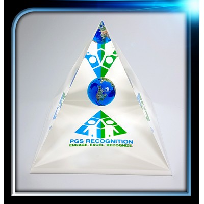 Lucite 4 Sided Pyramid Award (5"x5"x5")