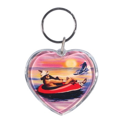 Heart Shape Acrylic Keytag (1 3/4")