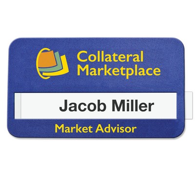 Selfit Singleline Reusable Name Badges, 2.75" x 1.5"
