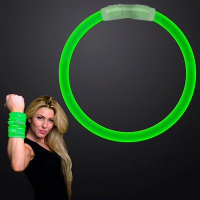 8" Green Glow Bracelet - BLANK