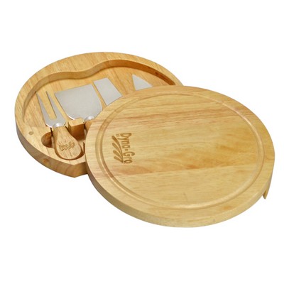 Swivel Cheese Board Set w/4 Tools