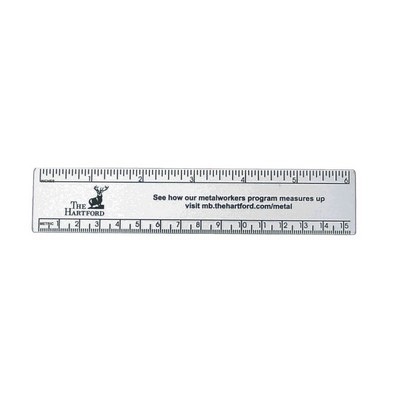 6" Aluminum Ruler with a screen printed imprint - Many scales available! Made in the USA.