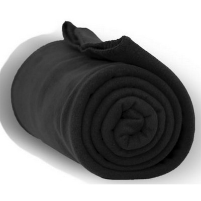 Fleece Throw Blanket 50"x60" - Black