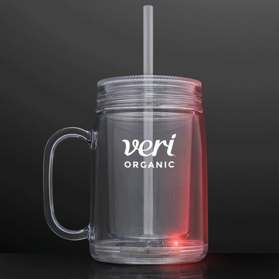 LED Mason Jar Travel Cup - PRINTED