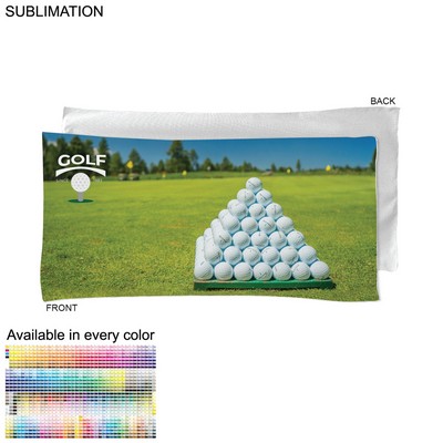 Golf Caddie Towel Extra Large in Microfiber Dri-Lite Terry, Sublimated Edge to Edge 1 Side (22"x44")