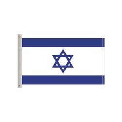 36"W x 24"H National Flag, Israel, Single-Sided