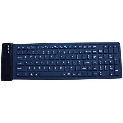 107 Keys Portable Wireless Silicone Keyboard