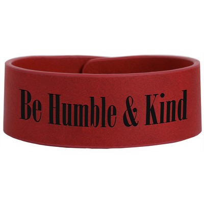 Rose Red Laserable Leatherette Cuff Bracelet