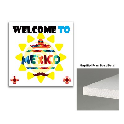 Foam 12X12 Paper Faced Foam Board. 3/16" Thick. Full Color