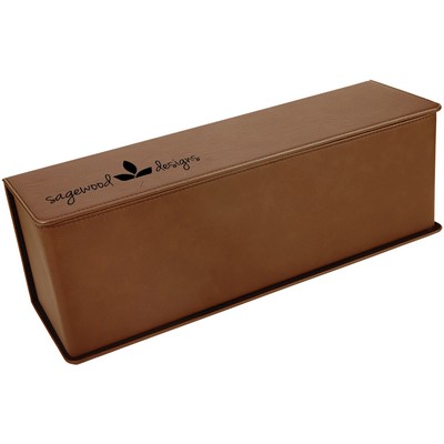 Leatherette Wine Box (Dark Brown)