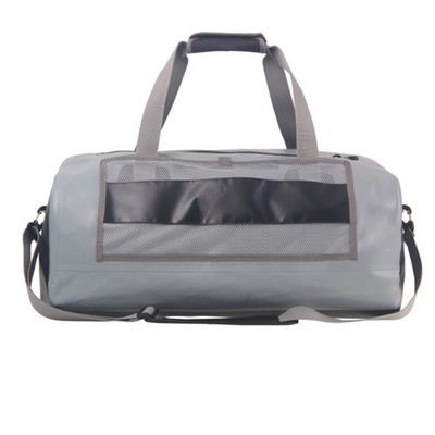 50L Gray Duffel Bag - Durable Travel Gear