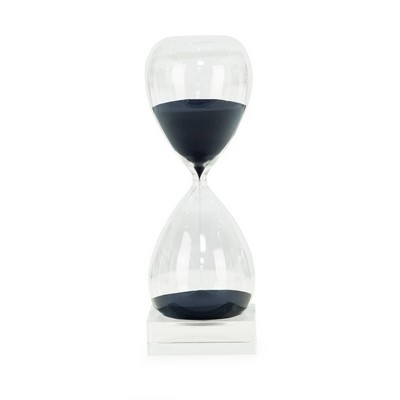 60 Min. Sand Timer on Crustal Base-Navy Sand