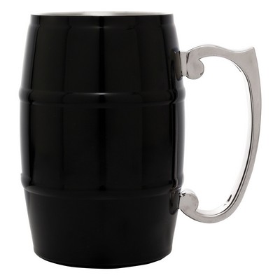 17 Oz. Black Stainless Steel Barrel Mug