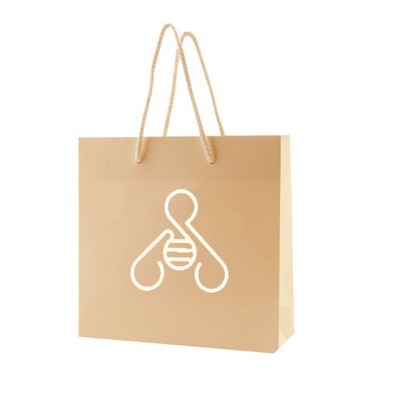 6x4x6'' Matt/Gloss 190GSM White Cardboard Gifts Bag