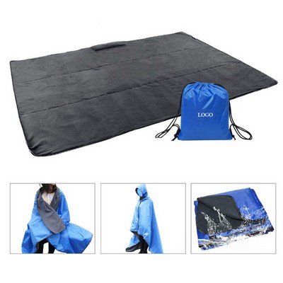 210T Ripstop Waterproof Camping Blanket with Hood