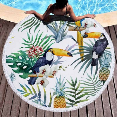 Full Color Round Blanket with Tassel