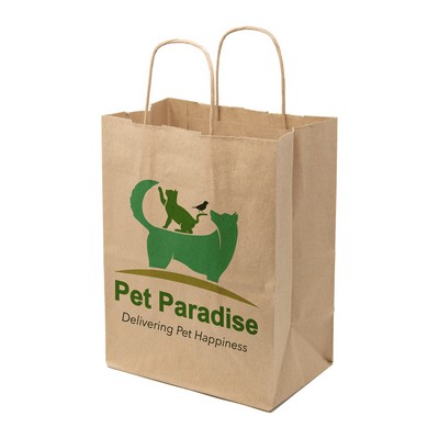 Full Color Kraft Paper Bag Shoppers (8" x 10" x 5")