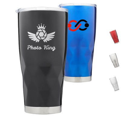 20 oz Stainless Steel Travel Tumbler Design Grip drinkware