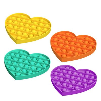 Heart Shape Push Pop Bubble Sensory Toy