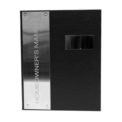 Ashlin® Designer Midnight Black Cordoba Home Owners Manual 3-Ring Binder