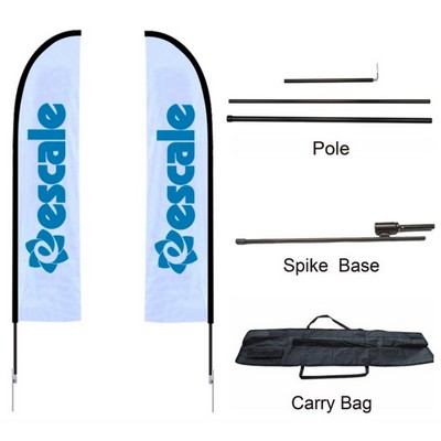 12' Custom Double Sided Feather Flag Kit