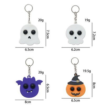 Simple Halloween Silicone Sensory Fidget/Stress Toy Keychain