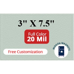 Magnet - 3x7.5 Square Corners - 20 Mil