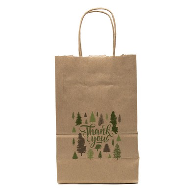 Evergreen Predesigned Natural Handled Shopper 8"W x 10.25"H x 4.25"D