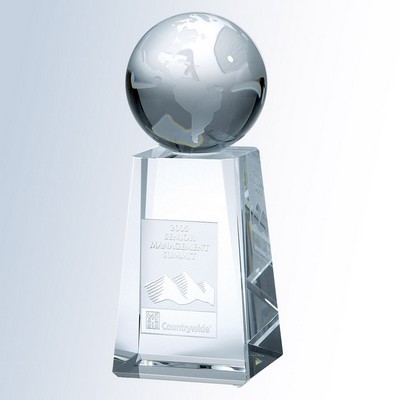 World Globe Award w/Tapered Column Base - Small