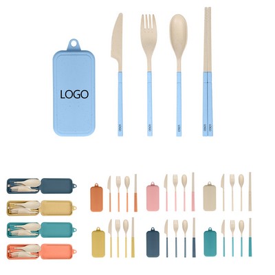 Collapsible Wheat Straw Utensil Set