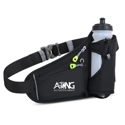 Fanny Pack with Water Bottle Holder, Hydration Running Belt for Men Women Adjustable Strap Waist Bag