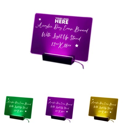 Acrylic Dry Erase Board w/Light