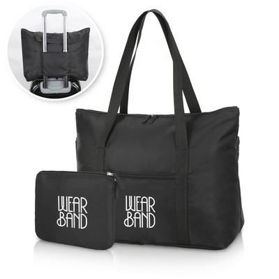Foldable Polyester Travel Duffel Tote Bag