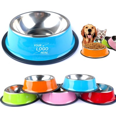 Durable Stainless Steel Dog and Cat Food Bowl