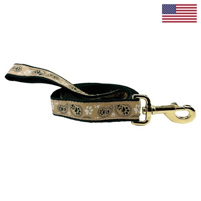 1" X 72" Woven Leash w/ Gold-Colored Hardware - "Elite" Weave