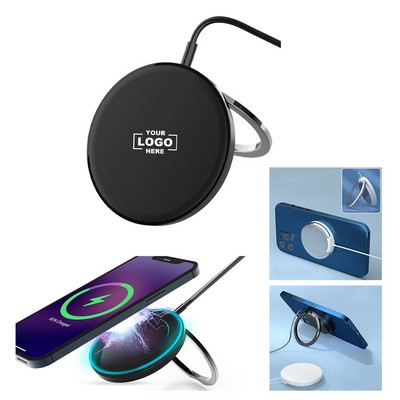 15w Magnetic Wireless Charging Pad Charger With Stand