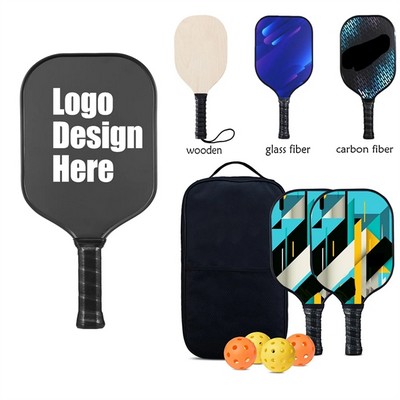 Fiberglass Carbon Fiber Wooden Pickleball Racket Paddle